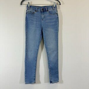 Crewcuts Girls Runaround Skinny Jeans Size 12 Stretch Blue High Rise